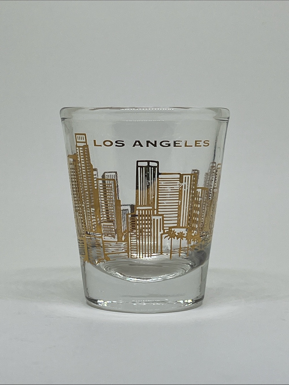 Gold Skyline Los Angeles Shot Glass